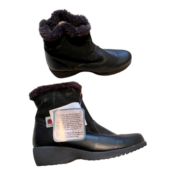 NEW KHOMBU Maple Zip Patent Leather Winter Boots - Picture 4 of 8